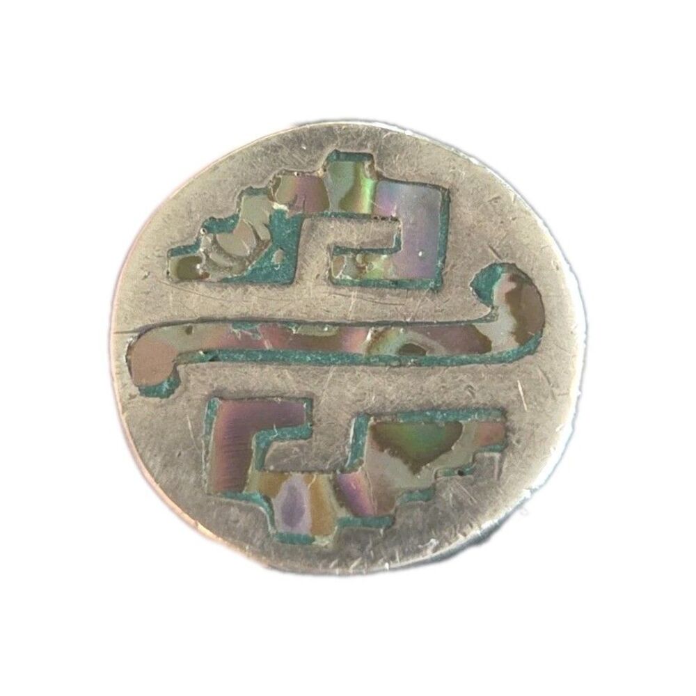 Vintage Taxco Mexico Sterling Silver Ring Abalone Inlay Eagle 3 Sz 10